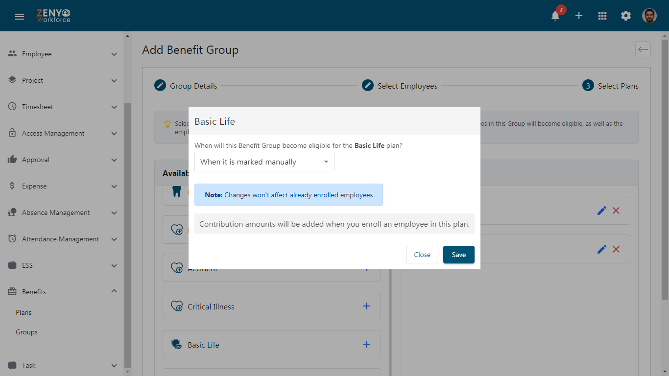 Plan eligibility